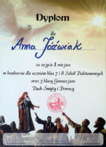 2019.05.07 — Anna Jóźwiak — Konkur Wiedzy Religijnej